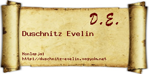 Duschnitz Evelin névjegykártya
