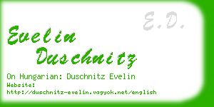 evelin duschnitz business card